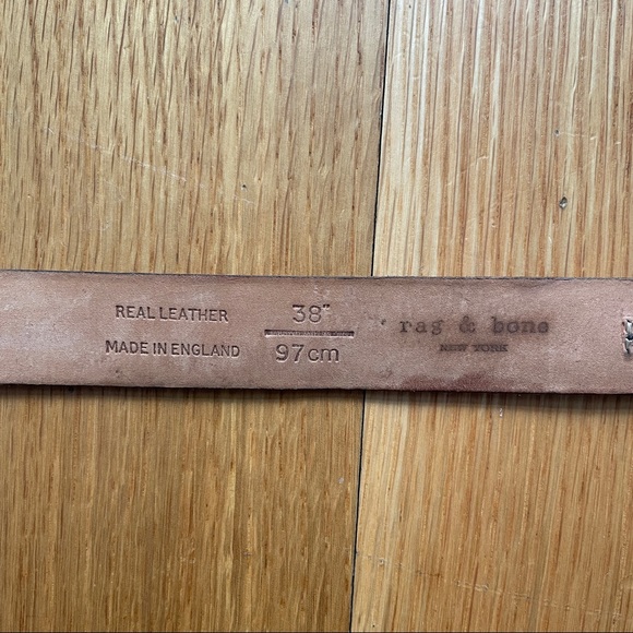 rag & bone brown suede leather belt with silver buckle - Picture 5 of 9